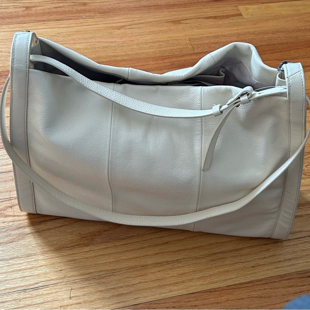 Vince Camuto Beige Leather Shoulder Bag - Picture 3 of 11